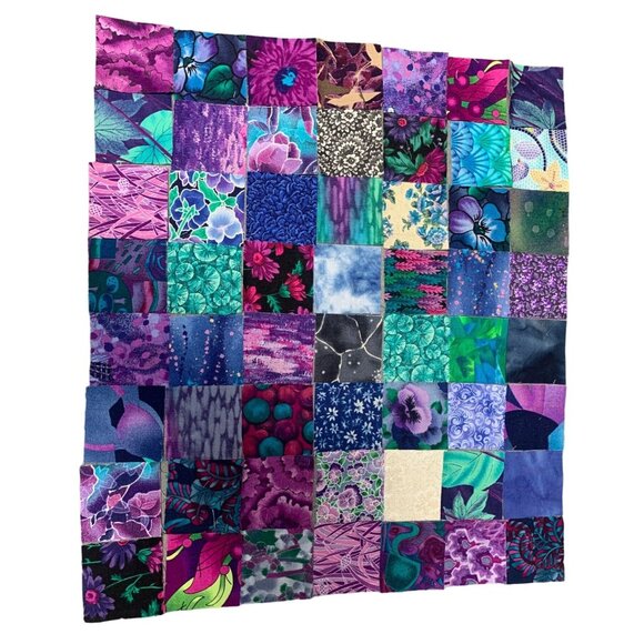 112 Precut 2" Cotton Fabric Squares Assorted Floral & Geometric Patterns Quiltin - Picture 1 of 5